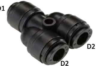 QC 12mm x 12mm x 12mm Y piece