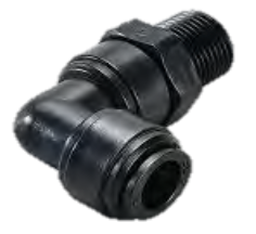 QC 12mm x 1/2" BSP M Swivel elbow fitting